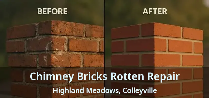 Chimney Bricks Rotten Repair Highland Meadows, Colleyville - TX