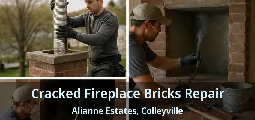 Cracked Fireplace Bricks Repair Alianne Estates, Colleyville - TX