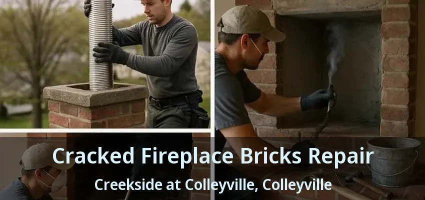 Cracked Fireplace Bricks Repair Creekside at Colleyville, Colleyville - TX