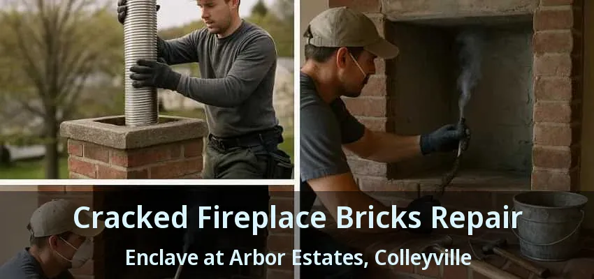 Cracked Fireplace Bricks Repair Enclave at Arbor Estates, Colleyville - TX