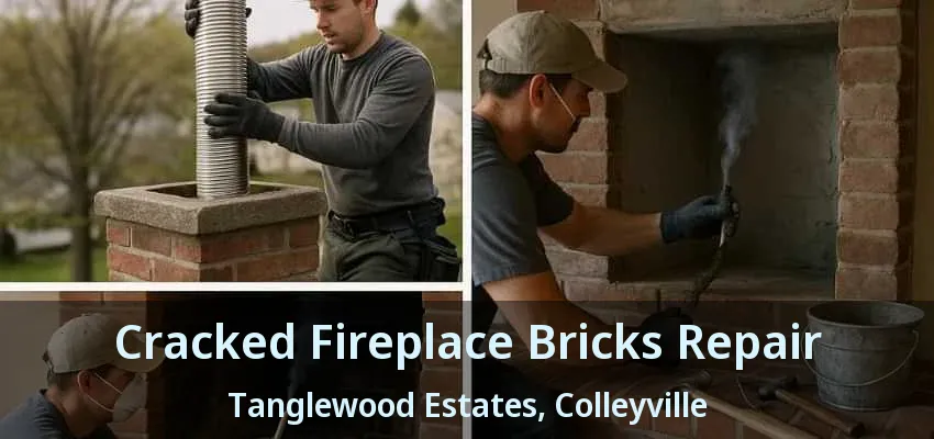 Cracked Fireplace Bricks Repair Tanglewood Estates, Colleyville - TX
