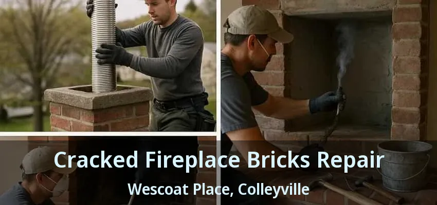 Cracked Fireplace Bricks Repair Wescoat Place, Colleyville - TX