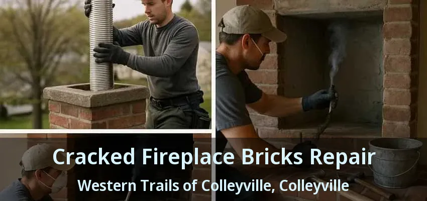 Cracked Fireplace Bricks Repair Western Trails of Colleyville, Colleyville - TX