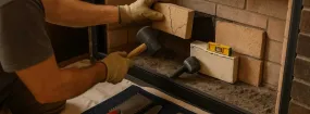 Cracked Fireplace Bricks Repair Community Home, Colleyville
